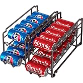 Simple Houseware 2-Pack Stackable Beverage Soda Can Dispenser Rack, Bronze | Metal Soda Can Soft Drink Organizer