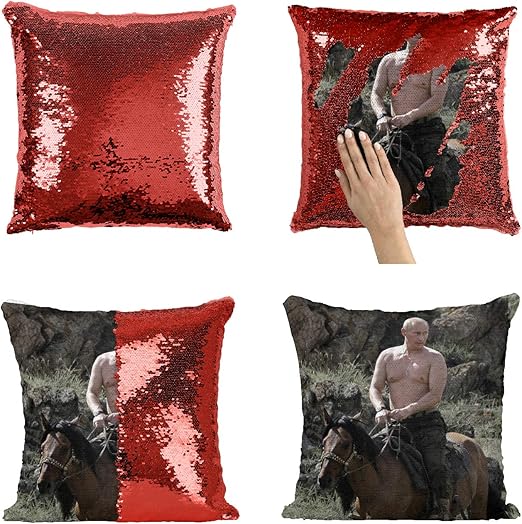 Amazon Com Vladimir Putin Shirtless Riding Horse Ma0877 Pillow