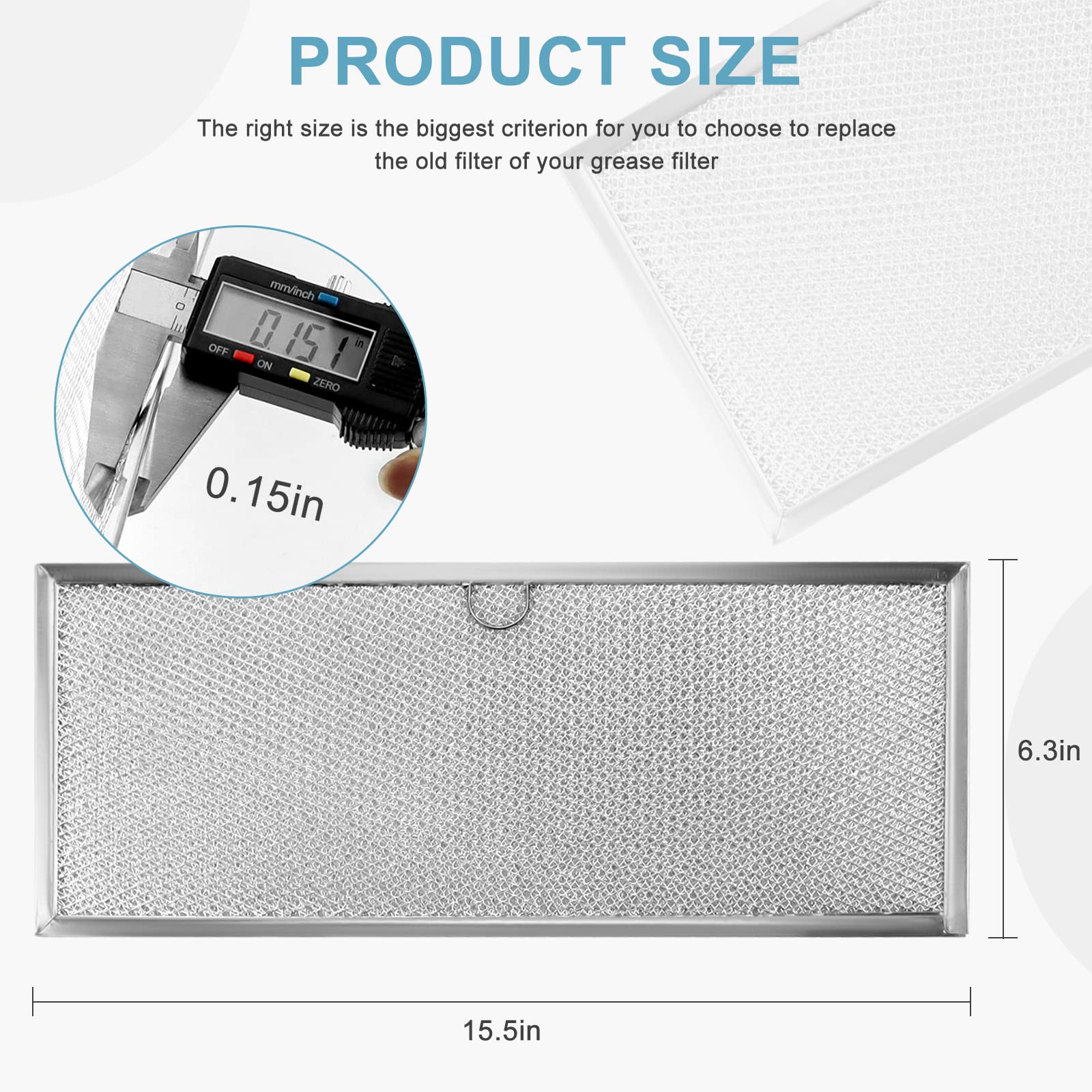 Fits for Jenn.Air 71002111 Downdraft Range Hood Grease Filter by AMI PARTS - Microwave Oven Aluminum Mesh Grease Filter 15 5/8