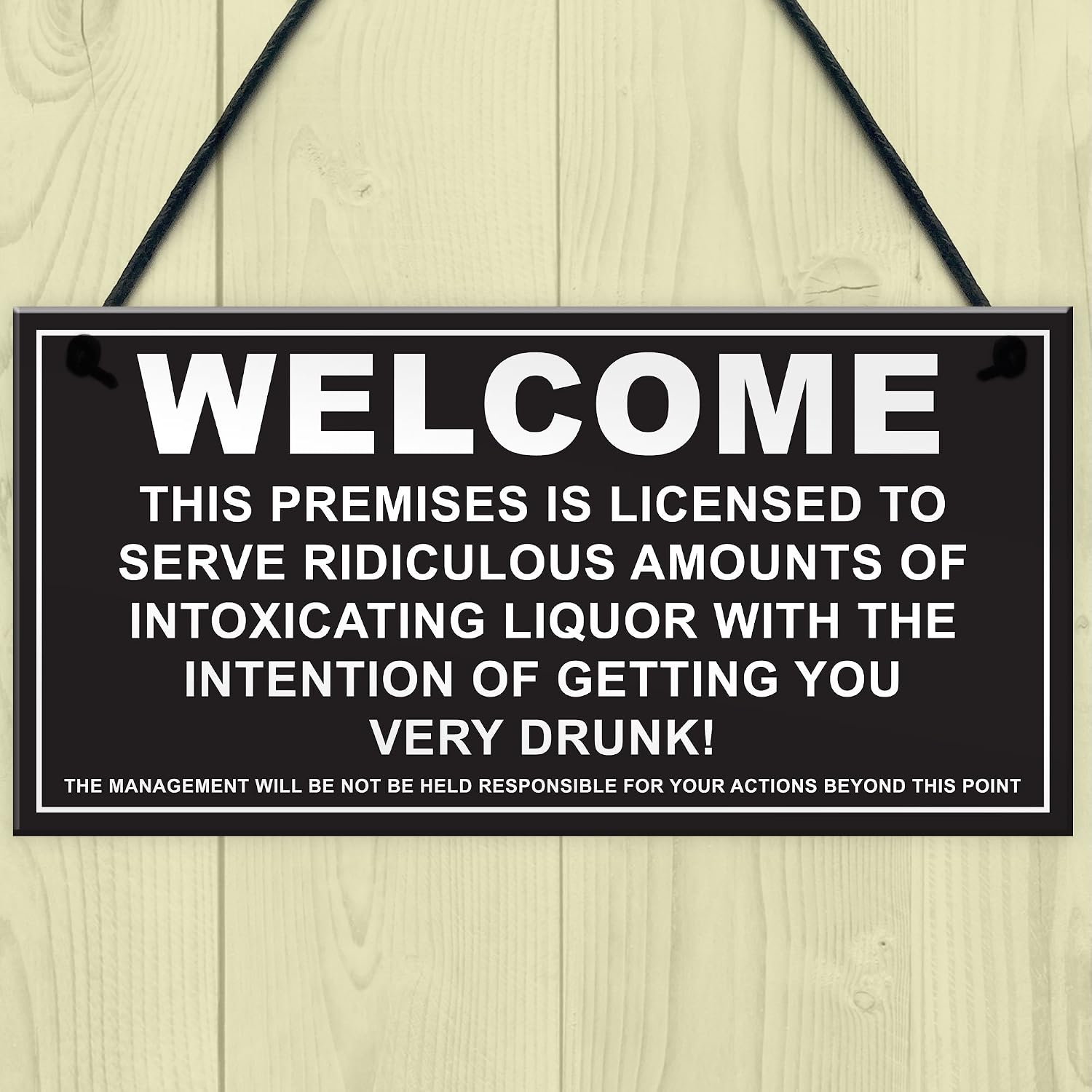 Red Ocean Man Cave Licensed Funny Drinking Hanging Plaque Novelty BBQ Party Pub Bar Sign, Multicolor - Image 3