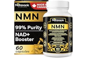 NMN Ultra High Purity 600 mg per Capsule, 2 Month Supply - NAD+ Booster Industry Highest, 99% NMN Nicotinamide Mononucleotide