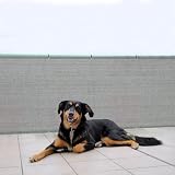 SUNNY GUARD 3'x10' Brown Grey Balcony Privacy Screen Heavy Duty Mesh Windscreen view 7
