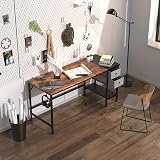HOMIDEC 140 cm Computer Desk with Drawers and Headphone Hook view 3