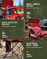 Voyager Folding Camping Chairs 2 Pack with Cooler Bag Lightweight Steel Frame view 5