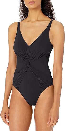 Amazon Profile By Gottex レディース ツイストフロント 深いvネック ワンピース水着 ワンピース 通販