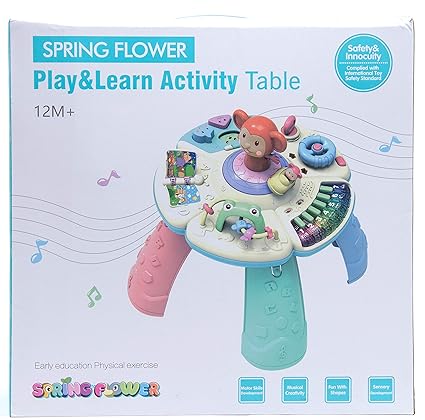 spring flower play & learn activity table