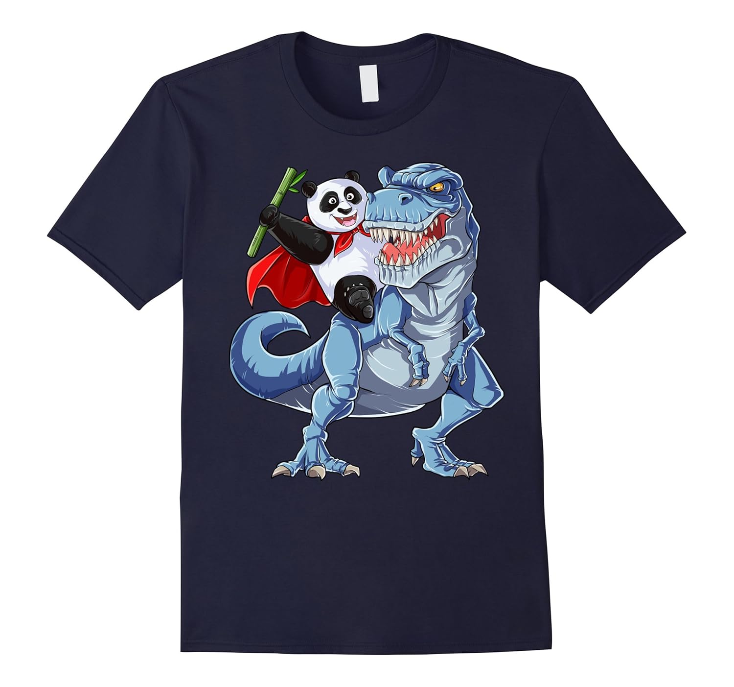 Panda Riding Dinosaur T rex T Shirt Funny Pandas Bear Gifts-ANZ