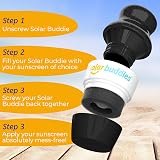 Solar Buddies Sunscreen Applicator Black, Refillable 100ml Travel Size view 5