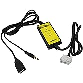 Honda USB Aux Interface Adapter - Charge &amp; Play for Accord (2003-2011), CRV (2005-2011), Pilot (2006-2011), Odyssey (2005-2011), Civic (2006-2011) and More