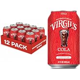 Virgil's Naturally Bold Handcrafted Cola, Pack of 12 (12 fl oz Cans each) | Caffeine-Free Cola with Pure Cane Sugar &amp; Natural Cola Flavor, No Artificial Flavors or Preservatives, Vegan &amp; Gluten Free