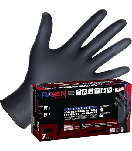 SAS Raven 66519 Safety Powder-Free Nitrile Disposable Glove, X
