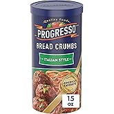 Progresso Italian Style Bread Crumbs, Cooking Ingredient, 15 oz | Made with Savory Herb Seasoning, Medium Ground Texture, Use
