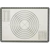 �鶹�� Basics Nonstick Silicone Pastry Baking Mat with Measurements, BPA-Free, Oven-Safe, Extra Large 71.1cm x 50.8cm