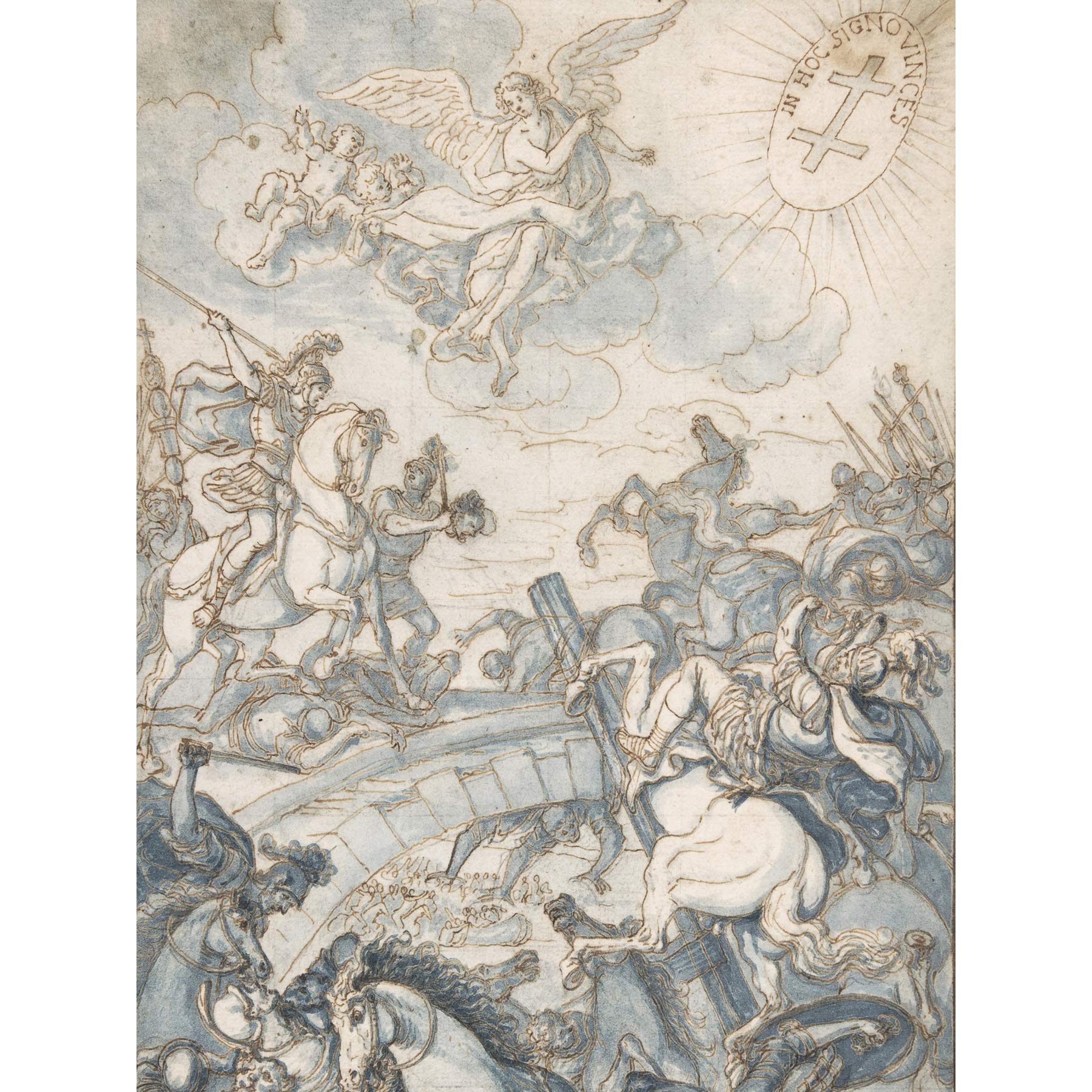 Artery8 Rugendas Constantines Battle Milvian Bridge Drawing Large Wall Art Poster Print Thick Paper 18X24 Inch