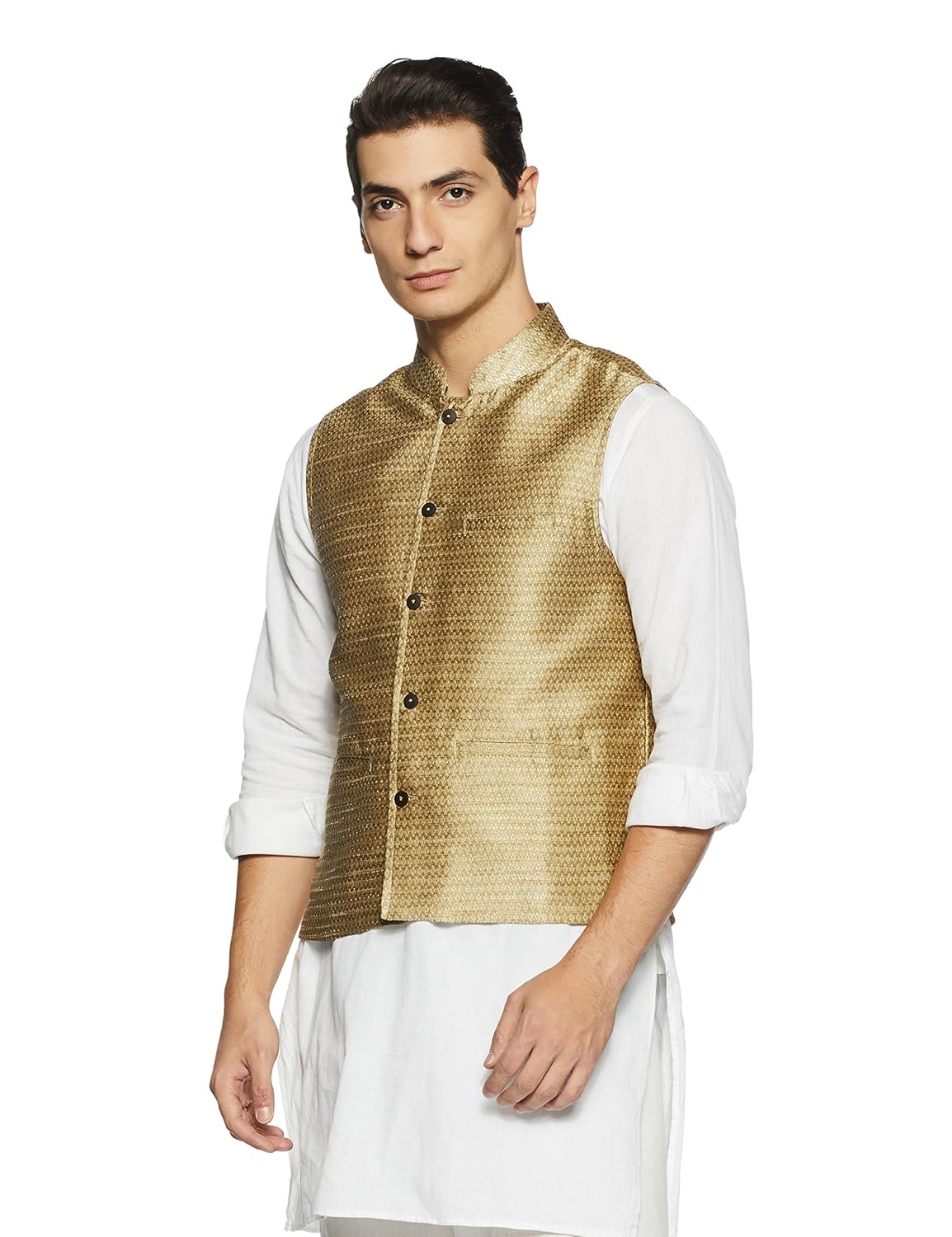 ethnicity men's banded collar jacket