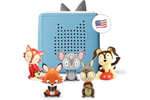 TONIES Toniebox Audio Player Starter Set with Counting Songs, Bedtime Songs, Sing-Along Songs, Travel Songs, and Playtime Puppy - Listen, Learn, and Play with One Huggable Little Box - Light Blue