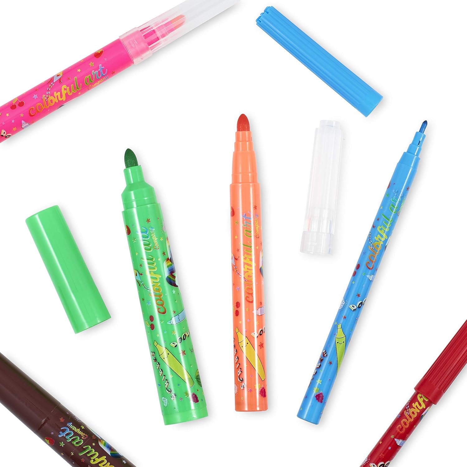 Boite De 38 Feutres Pinceaux Parfumes Couleurs Et Parfums Colourful Art Co Fournitures Scolaires Excellent Cadeau Filles Diverses Tailles Feutres Coloriage Coloriage Enfant Marqueurs