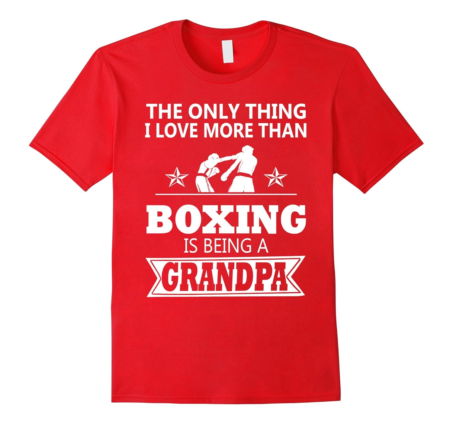 Boxing T Shirt I Love More Than Boxing Is Being A Grandpa-Rose