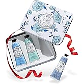 La Chatelaine Hand Cream Trio Tin Gift Set, Ready-To-Gift Tin, Nautral, Made in France with 20% Organic Shea Butter, Nourishing and Moisturizing (Amber Cashmere, Coconut Milk, Lychee Bilberry or Shea)