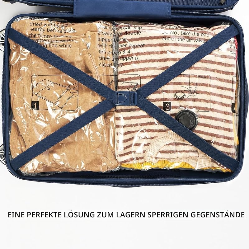 Vakuumbeutel für Kleidung Bettdecken mit Pumpe, 8 Stück