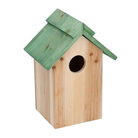 Vogelhaus Nistkasten für Meisen - Stabiles Holz Vogelhäuschen zum Aufhängen für Garten und Balkon (24x18x12cm)