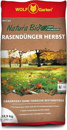 Wolf Garten Natura Bio Herbst Rasendunger Fur 280 M Nr H 18 9 Amazon De Garten