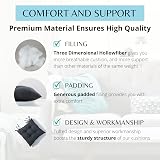 HAMO 4x 38x38 cm Graphite Dining Chair Seat Cushions Set view 3