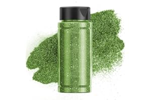 DREAMEDIY Ultra Fine Glitter 3.52 Oz (100g) DIY Arts and Craft Glitter Powder Sequins Epoxy Chips Flakes for Resin Molds, Slime, Painting Arts, Nail Art DIY Decoration, Makeup - Olive Green