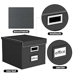 Huolewa Upgraded Portable File Organizer Box, Large