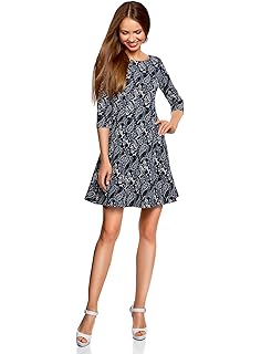 oodji Ultra Mujer Vestido de Punto Básico