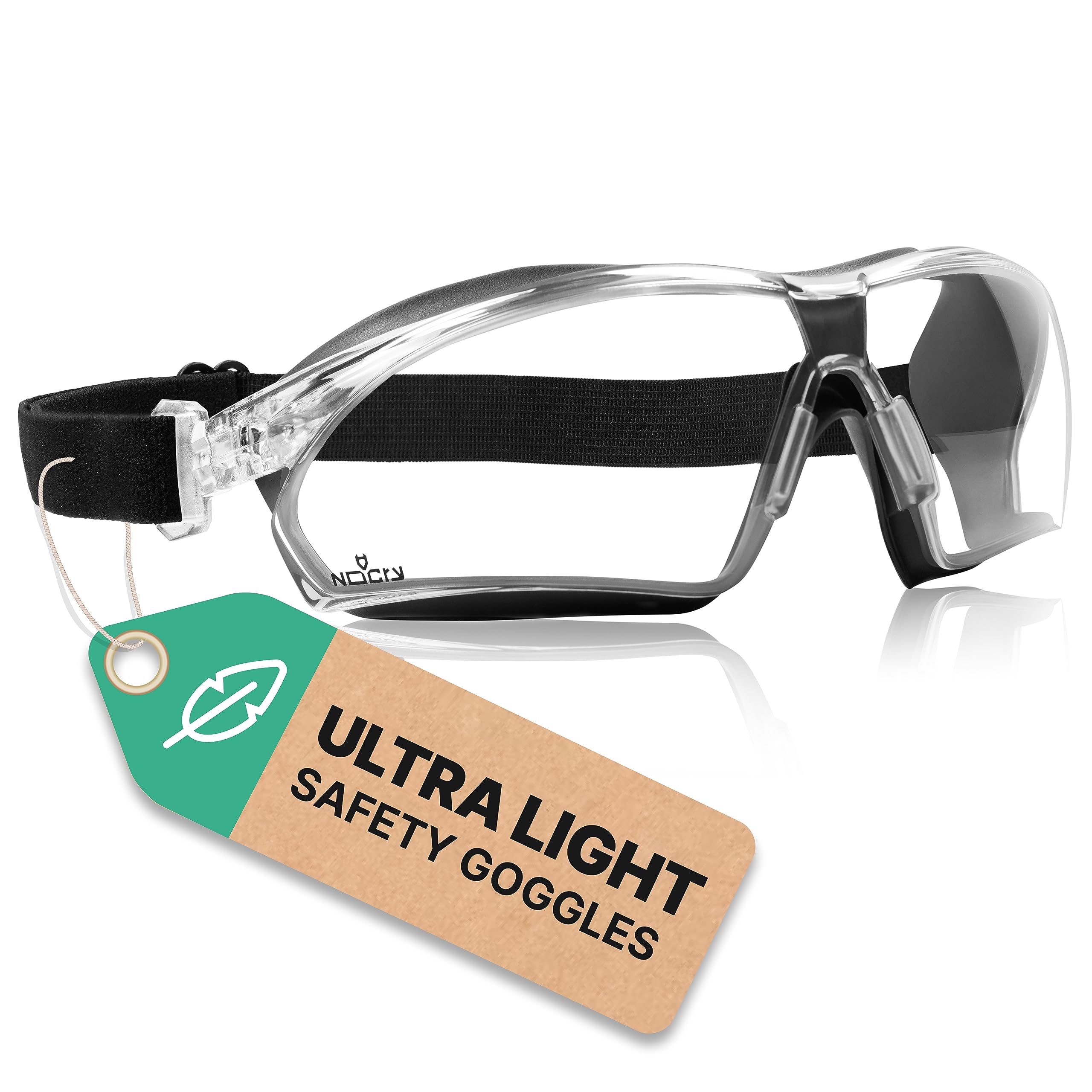 NoCry Anti Fog Safety Goggles for Women and Men with Premium Anti-Scratch Coating — ANSI Z87 Certified Lenses and Adjustable Headband — Ideal for Chemistry Labs, Science Projects, and Dust Protection