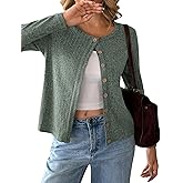 AmazingStar Womens Cardigan Sweaters Lightweight Crew Neck Soft Knit Outfits Shrug Tops Fall Fashion 2026 Clothing