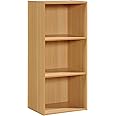 Hodedah Import 3 Shelf Bookcase, Beech