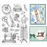 GLOBLELAND Klare Stempel Set - Retro Fashion Models Für DIY Scrapbooking