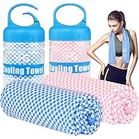 BOGI 2 Pack Cooling Towel, Cooling Towels for Neck and Face Ice Towel for Instant Cooling, Soft Breathable Chilly Towel, Stay