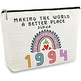 31st Birthday Gifts for Her Makeup Bags, 31st Birthday Decorations for Women, 1994 Anniversary 31 Year Old Gift Ideas for Wife, Sister, Best Friend Female, Mothers Day, Christmas Cosmetic Travel Bag