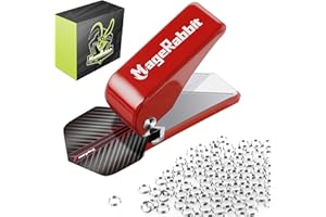MageRabbit Dart Flight Punch Tool, Red, 1 Hole Design with Steel & Resin Handle, 100 Metal O Rings (RED)