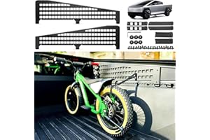 Nounaik Truck Bed L-Track Panels Compatible with Tesla Cybertruck 2024 2023 Accessories,2PCS Rear Truck Bed Aluminum Alloy Material Easy Install Organizer for Cyber Truck Accessories