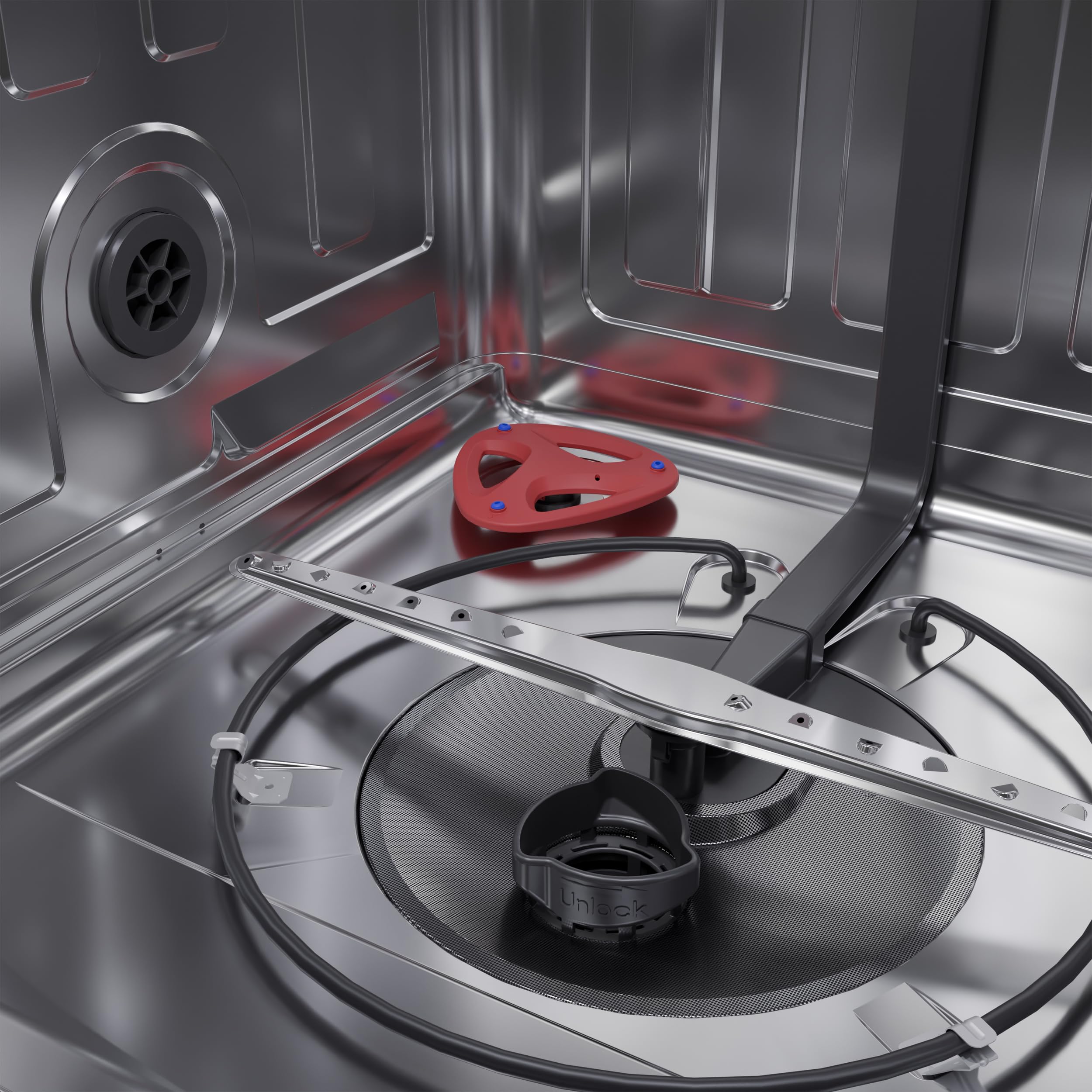 Sharp SDW6736MS 24-inch Stainless Steel Dishwasher, Third Rack, Library Quiet 47 dB, Power Wash Sprayer