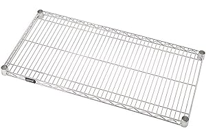 Quantum Storage Systems 1848C-1 Extra Wire Shelf for 18' Deep Wire Shelving Unit, Chrome Finish, 800 lb. Load Capacity, 1' H x 48' W x 18' D
