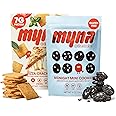 Myna Snacks Variety Pack - Midnight Mini Cookies and Pizza Crackers - Healthy Snacks and Sweets with Nothing Artificial, 16oz (Pack of Two- 4oz Cookies, 3oz Crackers)