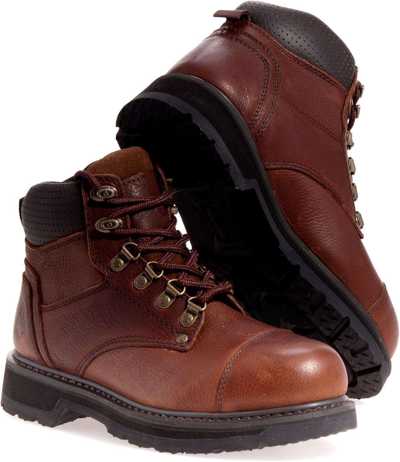 EUROSTAR Mens STEEL TOE BOOT Brown Boot 8 US Shoes