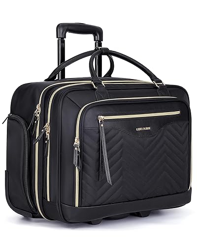 LIGHT FLIGHT Rolling Laptop Bag, inch Rolling Briefcase for