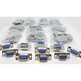 Pc Accessories - Connectors Pro 10 Sets Solder Cup DB9 Female + Plastic Hoods, 9 Pins D-Sub Connector &amp; Hood Set, 20-Pack (10 DB9 Females + 10 Hoods)