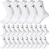 Skyebed 15 Pairs Christian Cross Socks Religious Crew Socks for Men Christian Christmas Easter Gifts