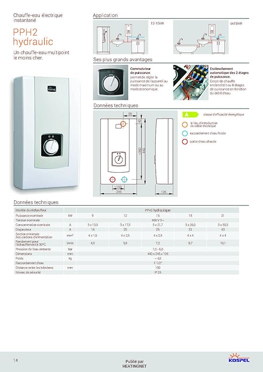 3 Phasen 400v Elektrosofort Badezimmer Heisswasserbereiter 21 Kw