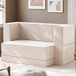 LIKIMIO Folding Sofa Bed, 3-in-1 Convertible