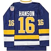 Hanson Brothers Steve Charlestown Chiefs Slap Shot White Moive Hockey Jersey Stitched Letters and Numbers S-XXXL