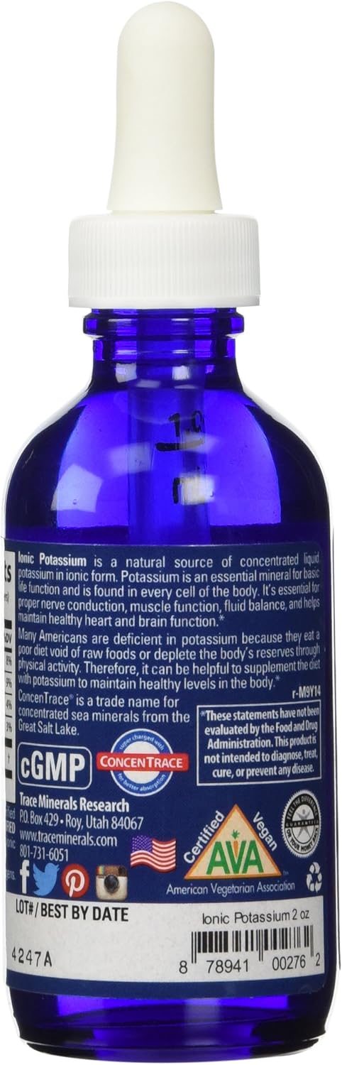 Trace Minerals Research Liquid Ionic Potassium Supplement, 2 Ounce: Health & Personal Care