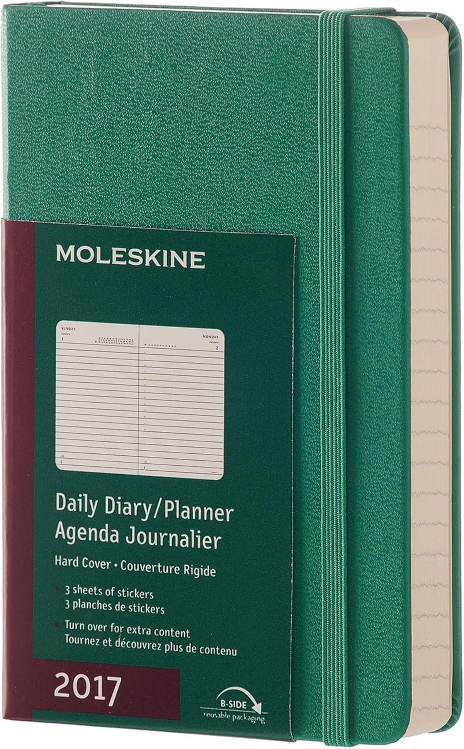 Moleskine 2017 Agenda Giornaliera da 12 Mesi, Copertina Rigida
